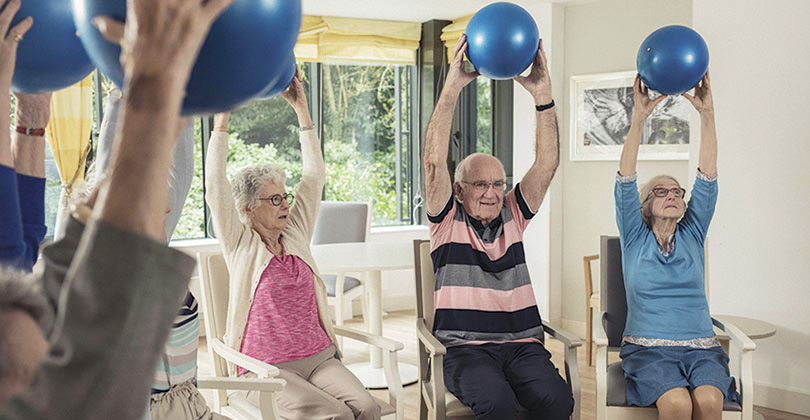 Maison de retraite gymnastique douce